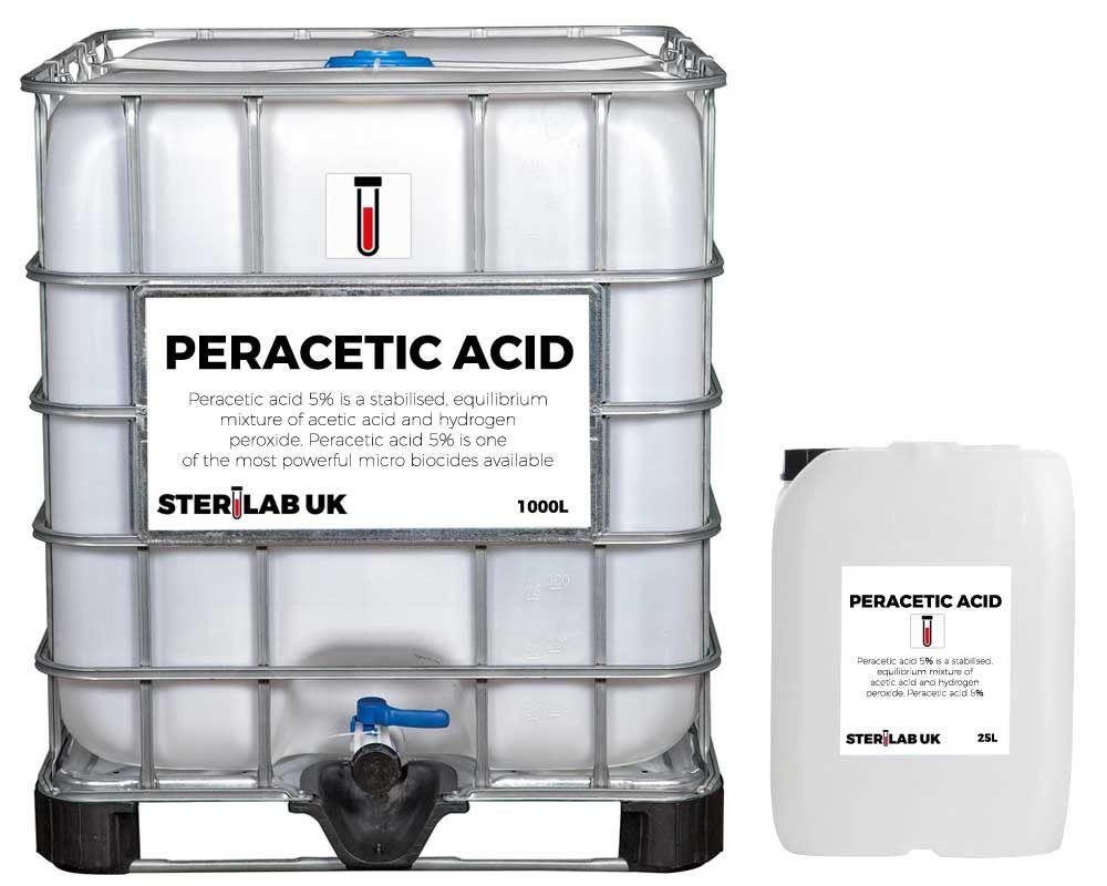 Peracetic Acid 1000ltr and 25 litre